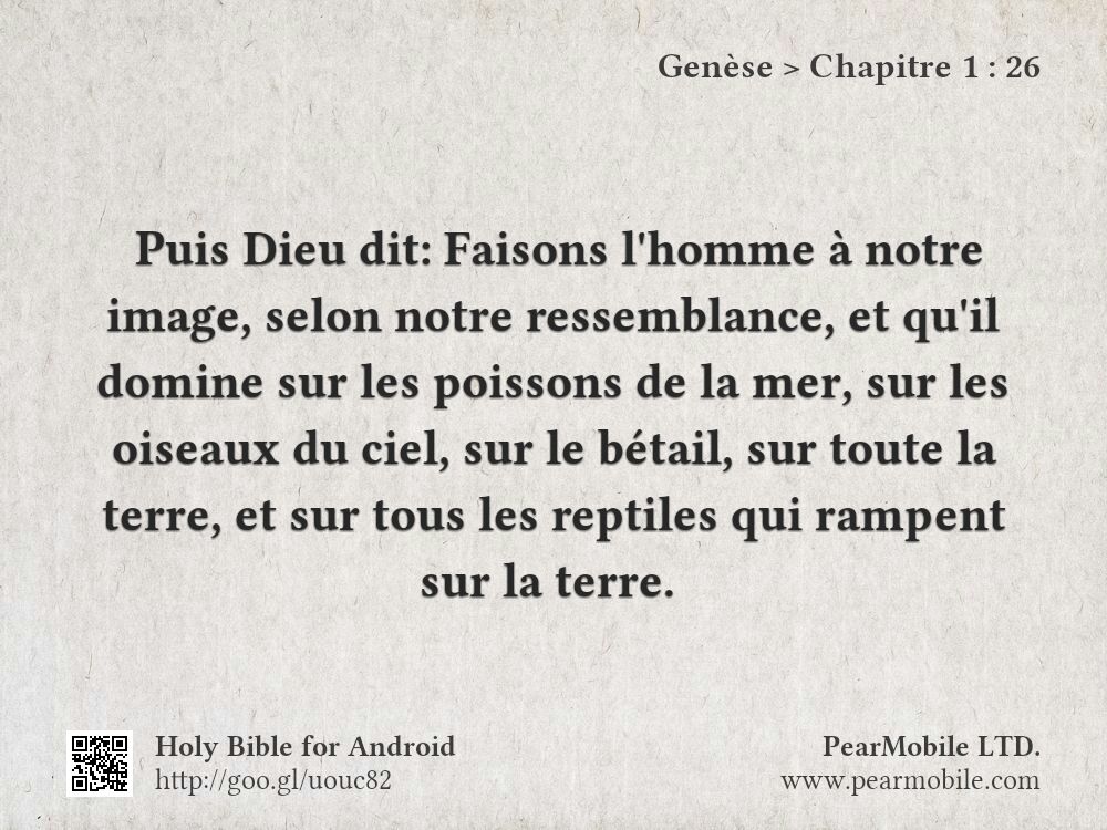 Genèse, Chapitre 1:26